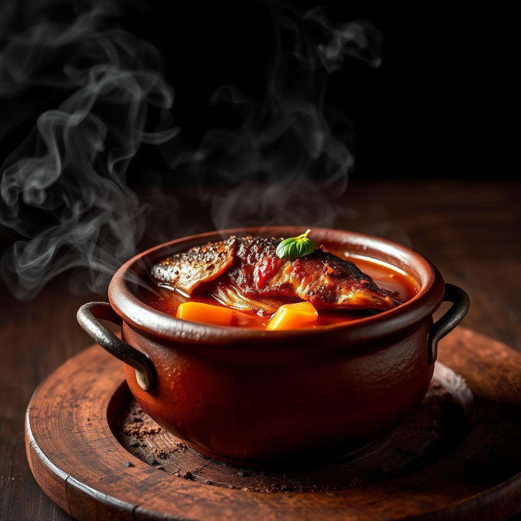 Pepper soup with catfish